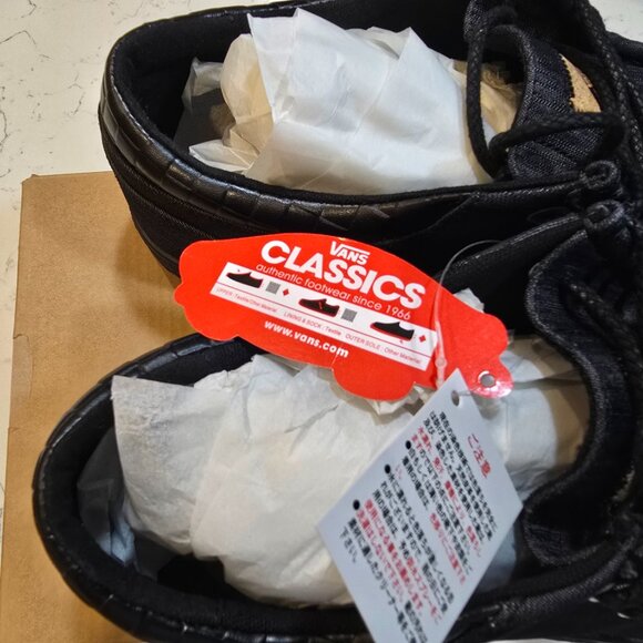 Vans Forager Low Cut Black Denim Black V3780 Men's Size 10 LOAFER BOAT SHOE NEW - Picture 2 of 13